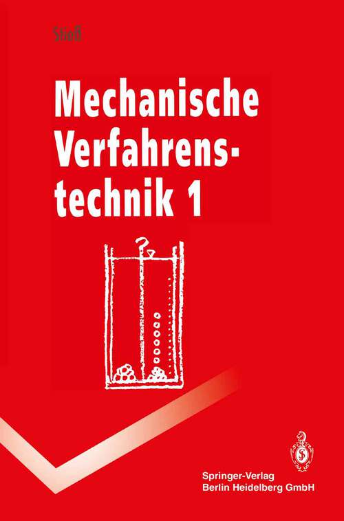 Book cover of Mechanische Verfahrenstechnik 1 (1992) (Springer-Lehrbuch)