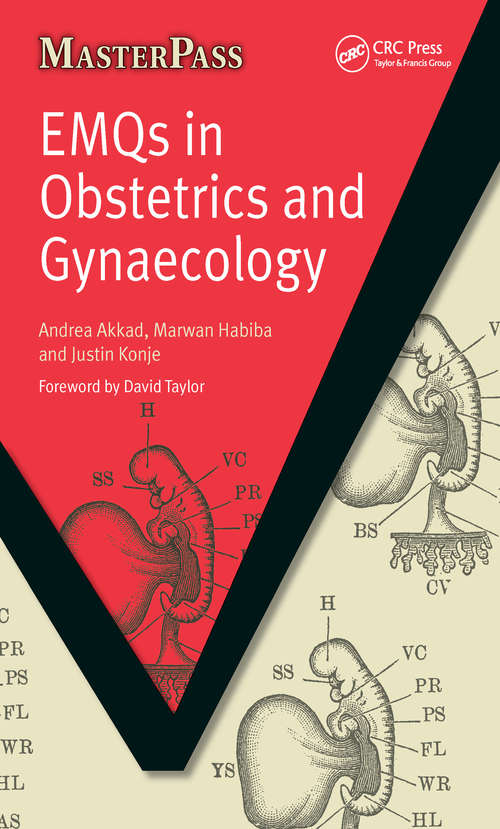 Book cover of EMQs in Obstetrics and Gynaecology: Pt. 1, MCQs and Key Concepts (MasterPass)