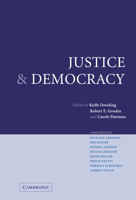 Book cover of Justice and Democracy: Essays for Brian Barry