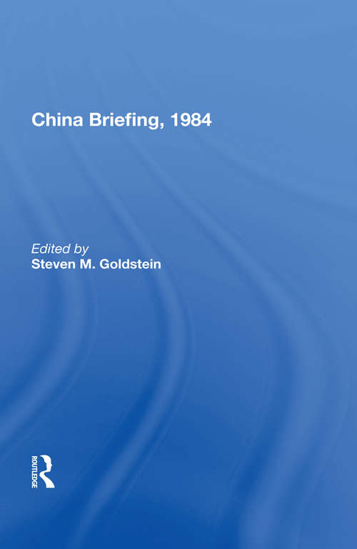 Book cover of China Briefing, 1984