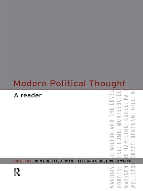 Book cover of Modern Political Thought: A Reader