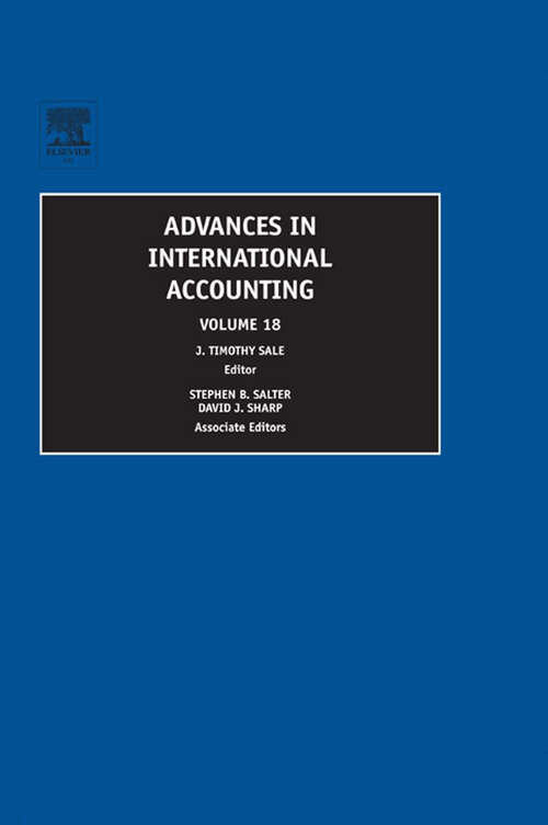 Book cover of Advances in International Accounting (ISSN: Volume 18)