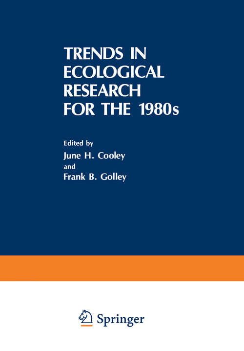 Book cover of Trends in Ecological Research for the 1980s (1984) (Nato Conference Series #7)