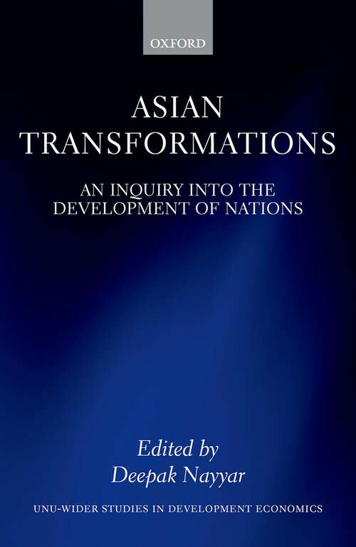 Book cover of Asian Transformations: An Inquiry into the Development of Nations (WIDER Studies in Development Economics)