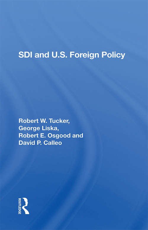 Book cover of Sdi And U.S. Foreign Policy