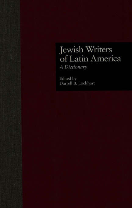 Book cover of Jewish Writers of Latin America: A Dictionary