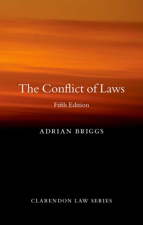 Book cover of The Conflict of Laws