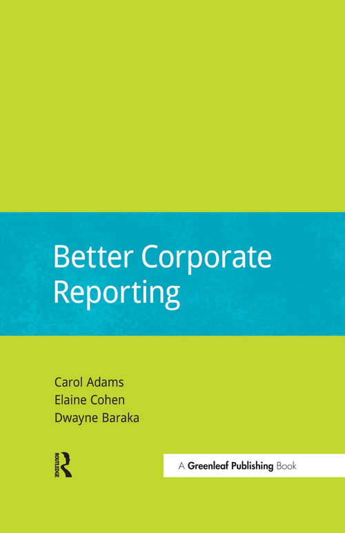 Book cover of Better Corporate Reporting