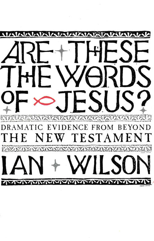 Book cover of Are these the Words of Jesus?: Dramatic Evidence from Beyond the New Testament