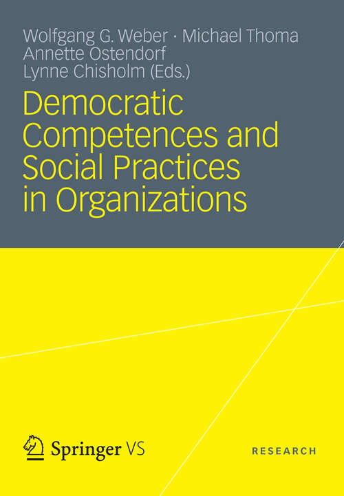 Book cover of Democratic Competences and Social Practices in Organizations (2012)