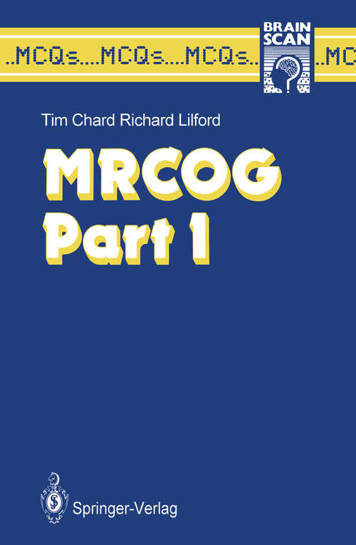 Book cover of MRCOG Part I: Part 1 (1987) (MCQ's...Brainscan)