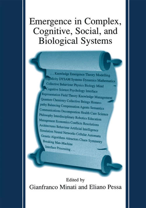 Book cover of Emergence in Complex, Cognitive, Social, and Biological Systems (2002)