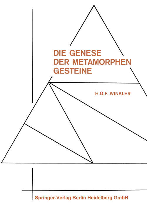 Book cover of Die Genese der metamorphen Gesteine (1965)