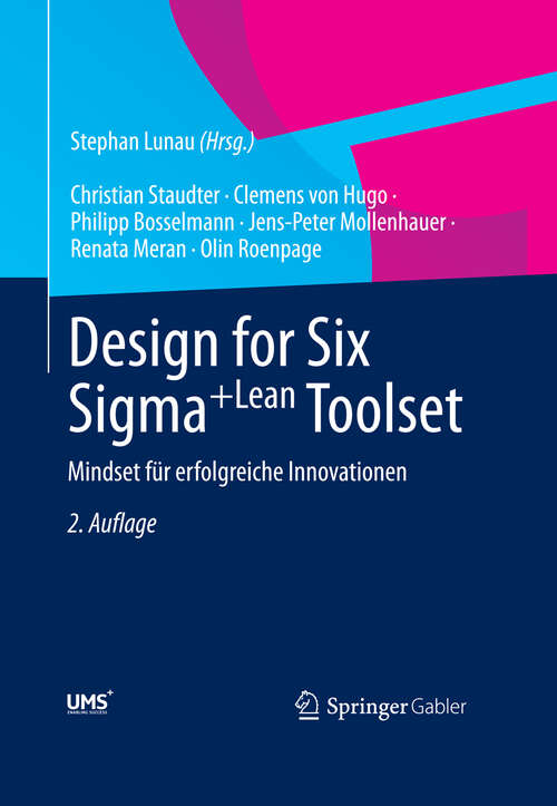 Book cover of Design for Six Sigma+Lean Toolset: Mindset für erfolgreiche Innovationen (2. Aufl. 2013)