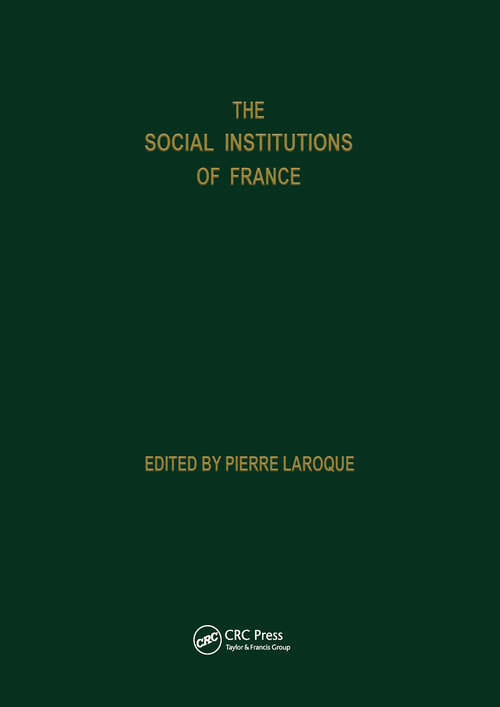 Book cover of Social Institutions Of France