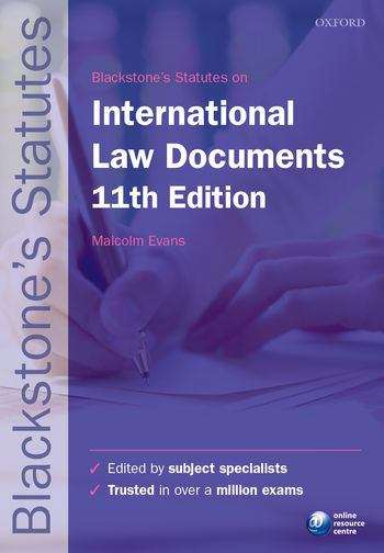 Book cover of Blackstone's Statutes on International Law Documents (PDF)