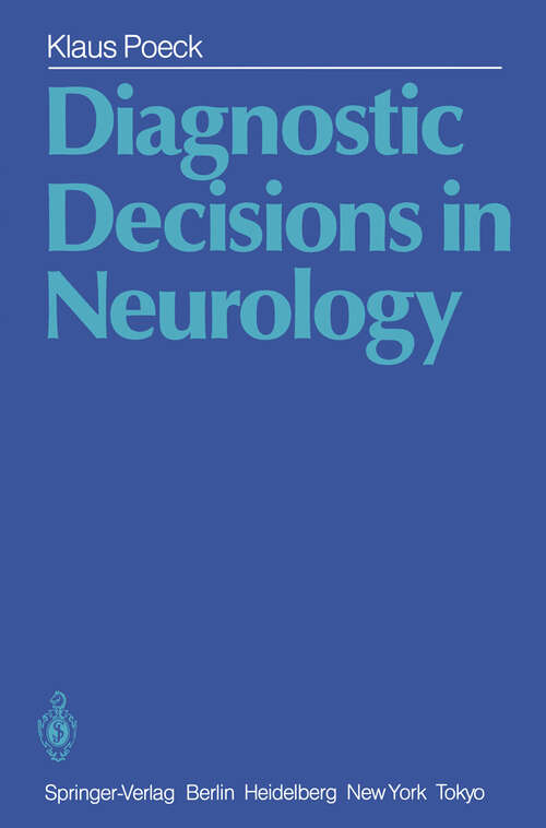 Book cover of Diagnostic Decisions in Neurology (1985)