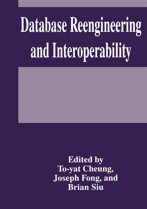 Book cover of Database Reengineering and Interoperability (1996)