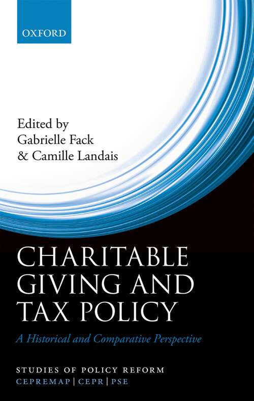 Book cover of Charitable Giving and Tax Policy: A Historical and Comparative Perspective (Studies of Policy Reform)
