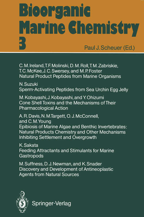 Book cover of Bioorganic Marine Chemistry (1989) (Bioorganic Marine Chemistry #3)