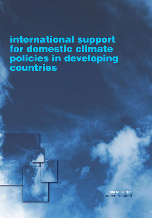 Book cover of International Support for Domestic Climate Policies in Developing Countries