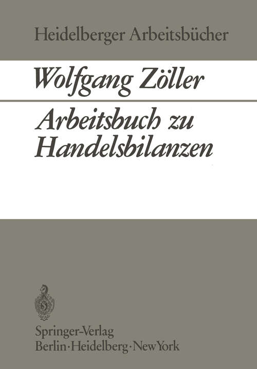 Book cover of Arbeitsbuch zu Handelsbilanzen (1970) (Heidelberger Arbeitsbücher #2)