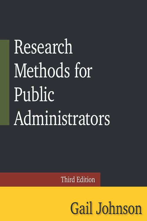 Book cover of Research Methods for Public Administrators: Third Edition