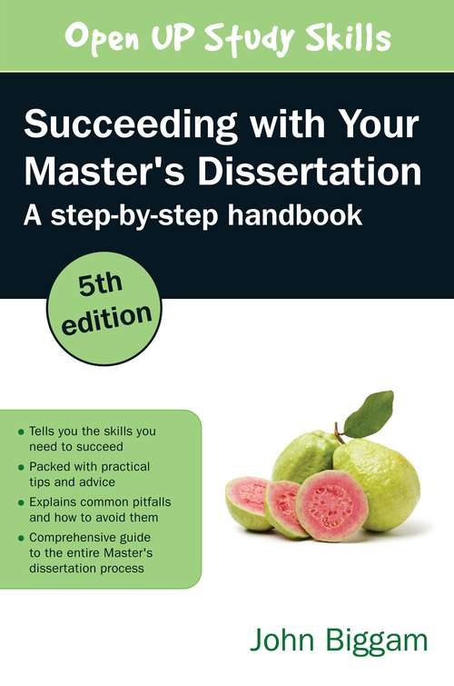 Book cover of Succeeding with Your Master's Dissertation: a Step-By-Step Handbook