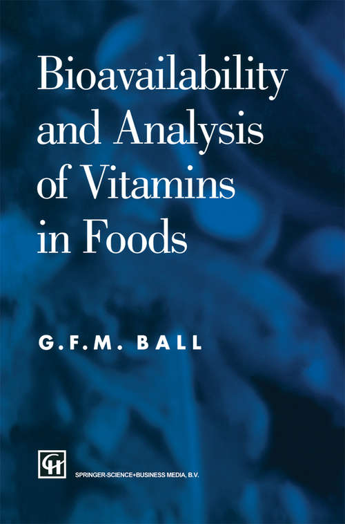 Book cover of Bioavailability and Analysis of Vitamins in Foods (1998)
