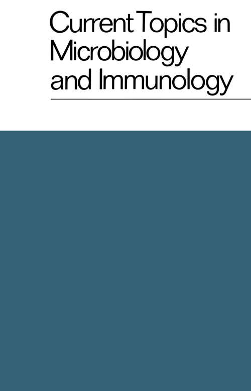 Book cover of Current Topics in Microbiology and Immunology / Ergebnisse der Mikrobiologie und Immunitätsforschung: Volume 65 (1974) (Current Topics in Microbiology and Immunology #65)