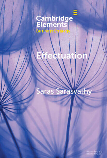 Book cover of Effectuation: Rethinking Fundamental Concepts in the Social Sciences (Elements in Business Strategy)