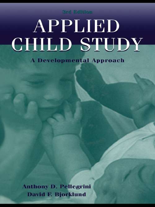 Book cover of Applied Child Study: A Developmental Approach (3)