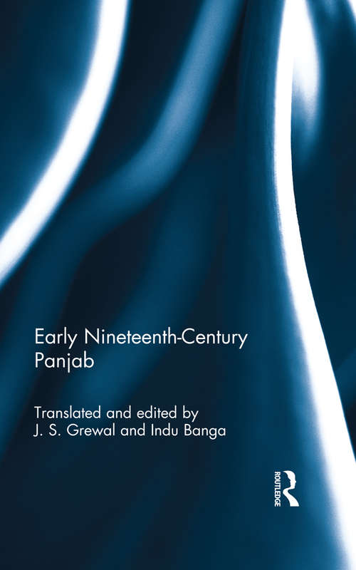 Book cover of Early Nineteenth-Century Panjab