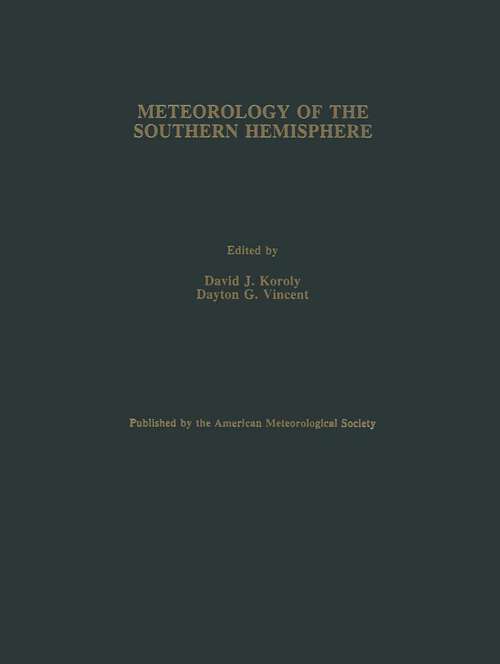 Book cover of Meteorology of the Southern Hemisphere (1998) (Meteorological Monographs)