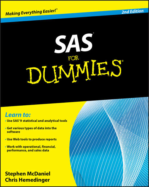 Book cover of SAS For Dummies (2)