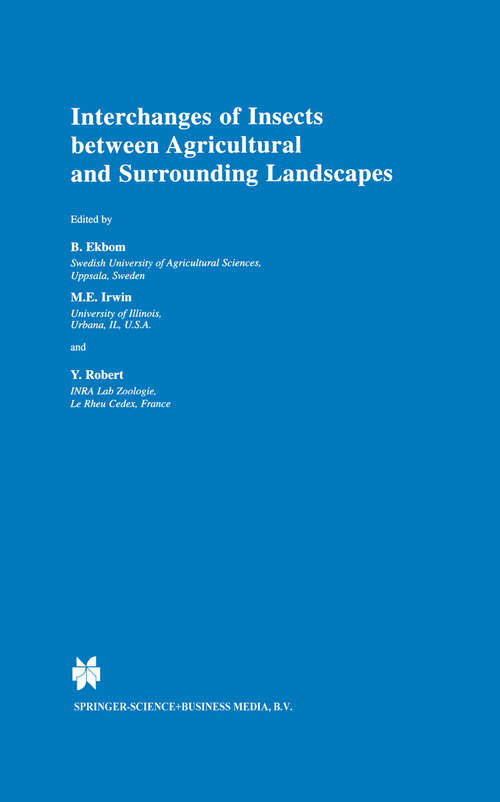 Book cover of Interchanges of Insects between Agricultural and Surrounding Landscapes (2000)