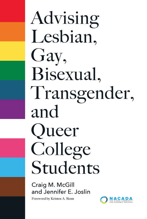 Book cover of Advising Lesbian, Gay, Bisexual, Transgender, and Queer College Students