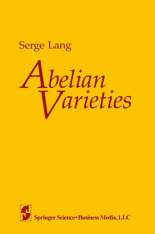 Book cover of Abelian Varieties (pdf) (1983)