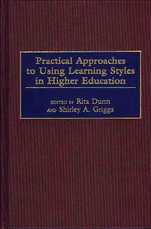 Book cover of Practical Approaches to Using Learning Styles in Higher Education