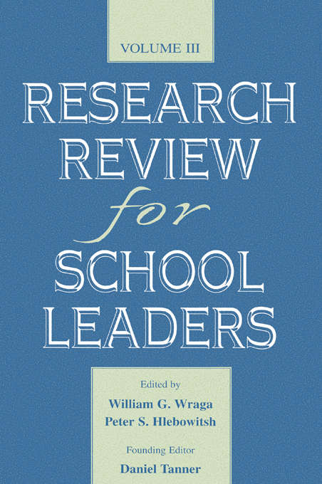 Book cover of Research Review for School Leaders: Volume Iii
