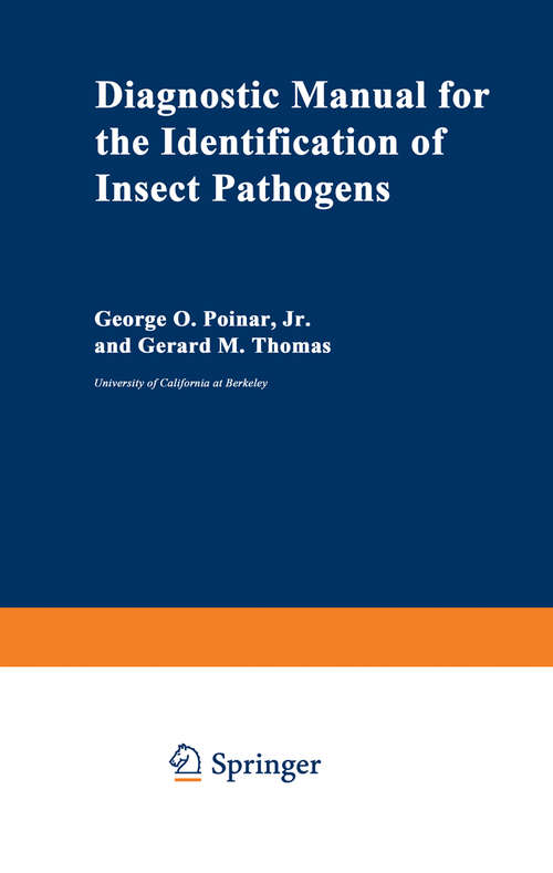 Book cover of Diagnostic Manual for the Identification of Insect Pathogens (1978)