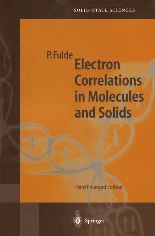 Book cover of Electron Correlations in Molecules and Solids (3rd ed. 1995) (Springer Series in Solid-State Sciences #100)