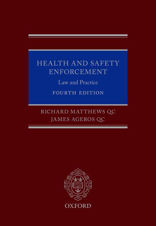 Book cover of Health and Safety Enforcement: Law and Practice