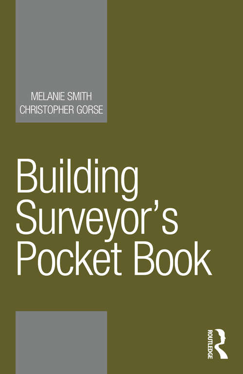 Book cover of Building Surveyor’s Pocket Book (Routledge Pocket Books)