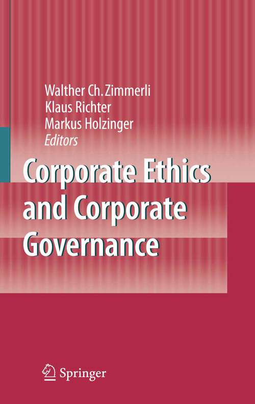 Book cover of Corporate Ethics and Corporate Governance (2007)