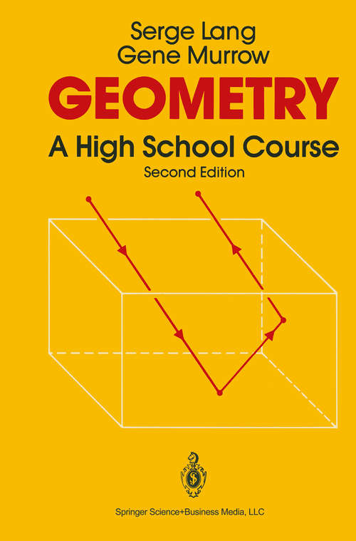 Book cover of Geometry: A High School Course (2nd ed. 1988)