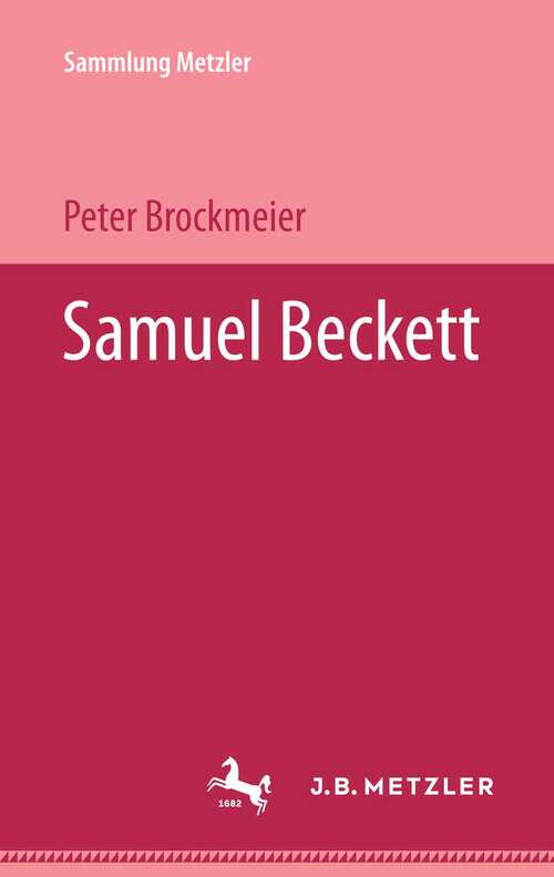 Book cover of Samuel Beckett (1. Aufl. 2001) (Sammlung Metzler)