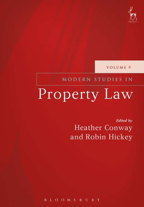 Book cover of Modern Studies in Property Law (Modern Studies in Property Law)