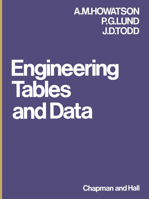 Book cover of Engineering Tables and Data (1972)