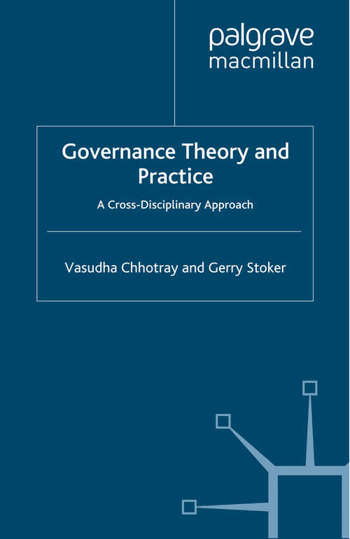 Book cover of Governance Theory and Practice: A Cross-Disciplinary Approach (2009)
